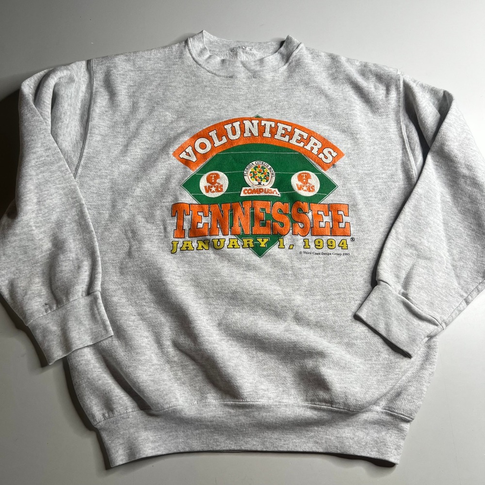 Vintage 90s Tennessee Volunteers Florida Citrus Bowl 1994 Sweatshirt Gray XL‎
